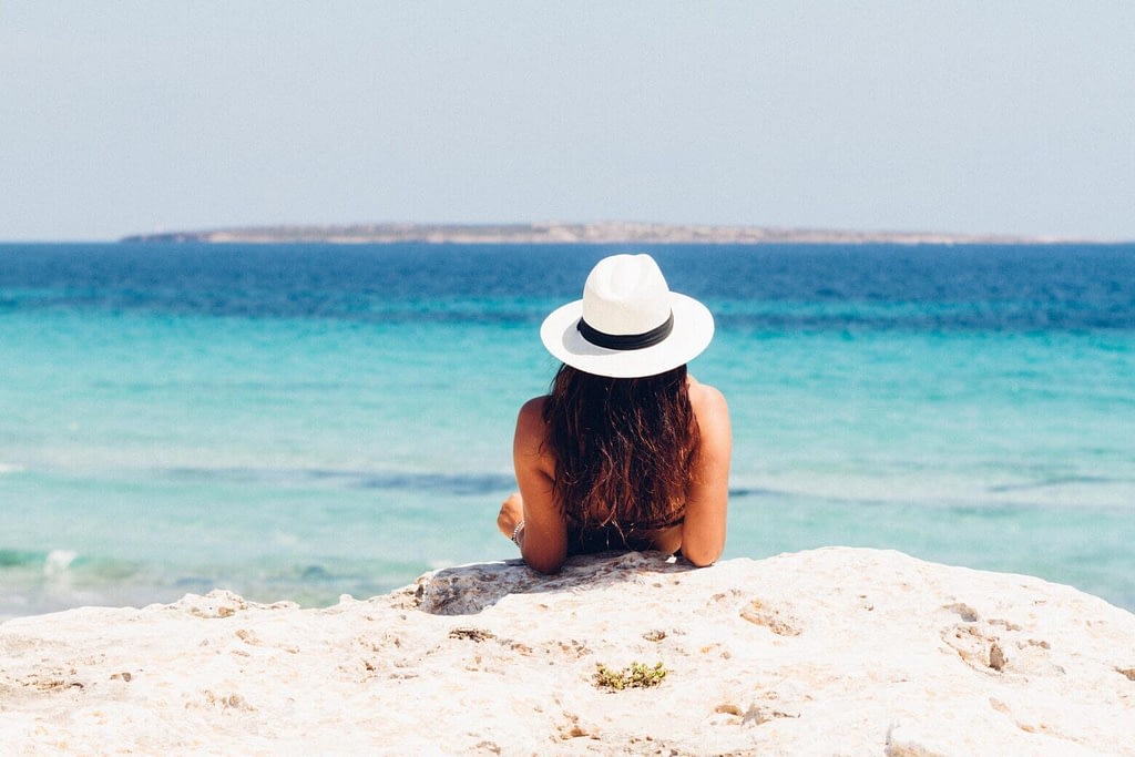 Woman Following Sun Safety Tips